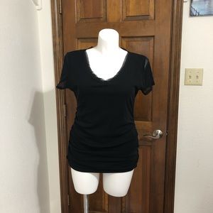 Double layer black blouse